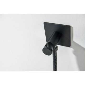 AQ1220MB ОБЕРОН комплект для гигиенического душа встроенный 2 отв. (смеситель + гигиеническая лейка + шланг), матовый черный AQ1220MB-6