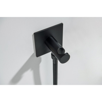 AQ1220MB ОБЕРОН комплект для гигиенического душа встроенный 2 отв. (смеситель + гигиеническая лейка + шланг), матовый черный AQ1220MB-7