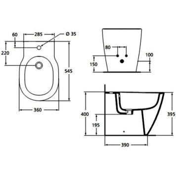 E799501 Connect Биде напольное E799501-1
