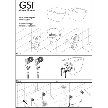 FISR2 Крепеж для подвесных унитазов и биде (скрытый монтаж) FISR2-2