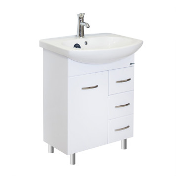 ЛАГУНА/3 Тумба напольная 605х720х320 бел. (подходит умывальник мебельный Лагуна 65) TLGN65-2