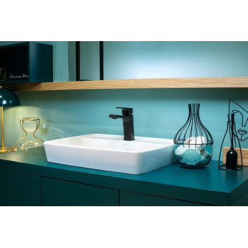 RT30TXS110H RITA прямоугольная раковина для установки в столешницу 44х59 см, с отверстием под смеситель, Serel RT30TXS110H-2