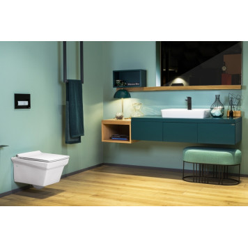 RT30TXS110H RITA прямоугольная раковина для установки в столешницу 44х59 см, с отверстием под смеситель, Serel RT30TXS110H-3