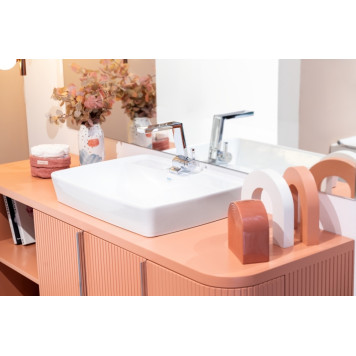 RT30TXS110H RITA прямоугольная раковина для установки в столешницу 44х59 см, с отверстием под смеситель, Serel RT30TXS110H-5