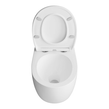 AQ1582T-00 СИРИУС Унитаз подвесной TORNADO безободковый 520360350, тонкое сиденье с механизмом плавного закрывания, крепеж AQ1582T-00-7