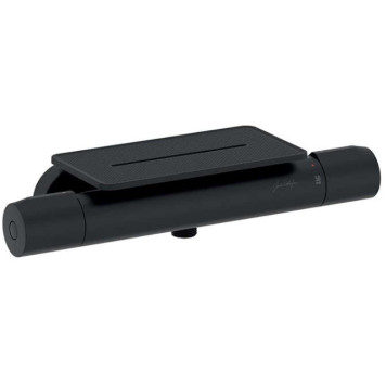 E21767-BL METRO термостатический смеситель для душа с полкой матовый черный E21767-BL