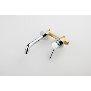 AQ1313CR ЕВРОПА смеситель для раковины настенный 2 отв. (внешняя и скрытая часть) AQ1313CR-3