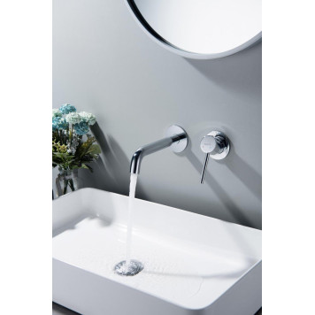 AQ1313CR ЕВРОПА смеситель для раковины настенный 2 отв. (внешняя и скрытая часть) AQ1313CR-5