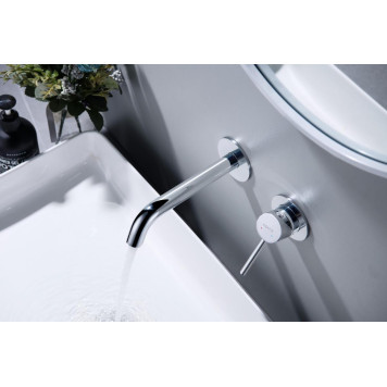 AQ1313CR ЕВРОПА смеситель для раковины настенный 2 отв. (внешняя и скрытая часть) AQ1313CR-6