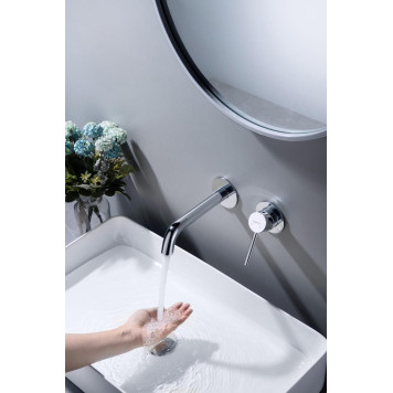 AQ1313CR ЕВРОПА смеситель для раковины настенный 2 отв. (внешняя и скрытая часть) AQ1313CR-8