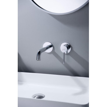 AQ1313CR ЕВРОПА смеситель для раковины настенный 2 отв. (внешняя и скрытая часть) AQ1313CR-9