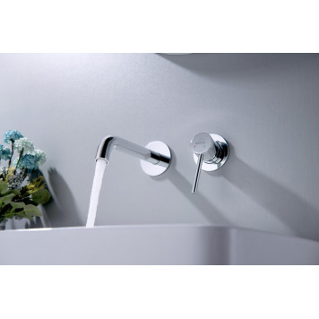 AQ1313CR ЕВРОПА смеситель для раковины настенный 2 отв. (внешняя и скрытая часть) AQ1313CR-10