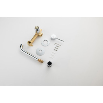 AQ1313CR ЕВРОПА смеситель для раковины настенный 2 отв. (внешняя и скрытая часть) AQ1313CR-11