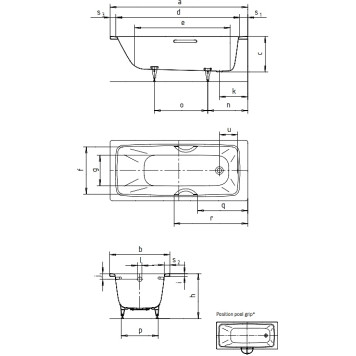 Ванна Cayono Мод.747 150х70x41 белый 274700010001-1