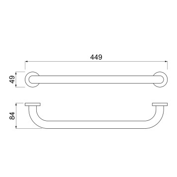 AQ4995BG поручень 450 мм, шлиф. золото AQ4995BG-6