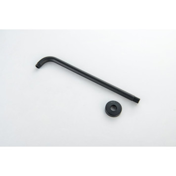 AQ2176MB держатель верхнего душа настенный 400 мм, матовый черный AQ2176MB-3