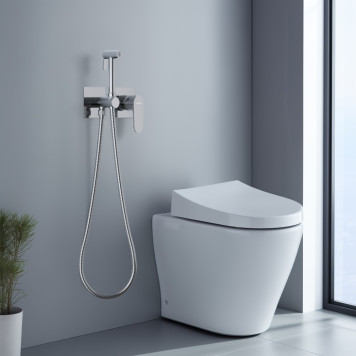 AQ1220CR ОБЕРОН комплект для гигиенического душа встроенный 2 отв. (смеситель + гигиеническая лейка + шланг) AQ1220CR-3