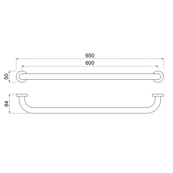 AQ4996BG поручень 650 мм, шлиф. золото AQ4996BG-6