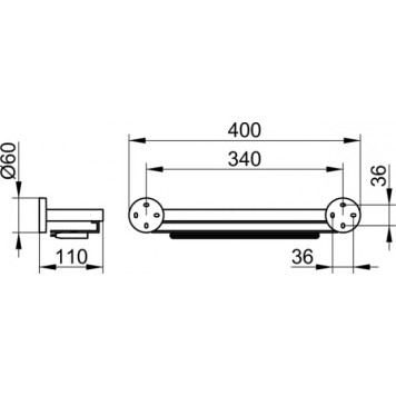 19059010000 EDITION 90 Полочка для душа со встроенным стеклоочистителем (закрепляется на магните) 19059010000-3