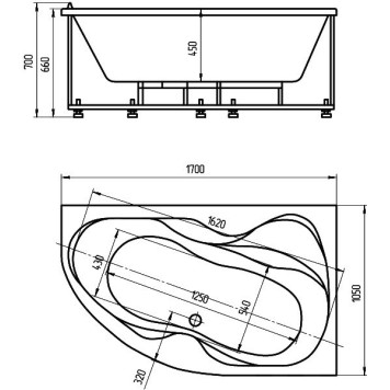 Вега 170 прав.пустая с фр.экр. VEG170-0000083-2