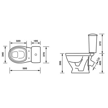 41901110022 Унитаз-компактРадугатарельчатый Стандарт, подвод воды нижний, косой выпуск (старый арт. 41901130032) 41901110022-2