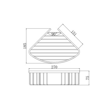 AQ4006CR ВЕГА угловая полка AQ4006CR-1