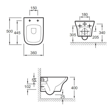 E21770RU-00 Подвесной унитаз c инсталляцией 40 см Jacob Delafon Vox, сиденье тонкое микролифт, клавиша хром (E33131RU+EDM102+E20142+E4316-CP) E21770RU-00-4