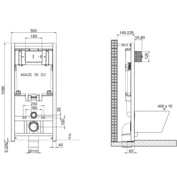 E21772RU-00 Подвесной унитаз c инсталляцией Jacob Delafon Vox, сиденье микролифт (E29025+EDM102+E20142), без панели смыва E21772RU-00-4
