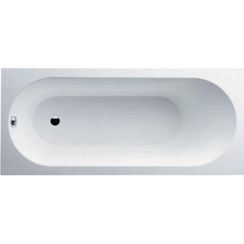 UBQ 170 OBE 2V-01 OBERON Solo Ванна 170x75, с ножками, белая, материал кварил Quaryl, вкл. сверло для перелива UBQ170OBE2V-01