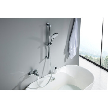 AQ1748CR ЛУГАНО смеситель для ванны с душевым гарнитуром 3jet AQ1748CR-8