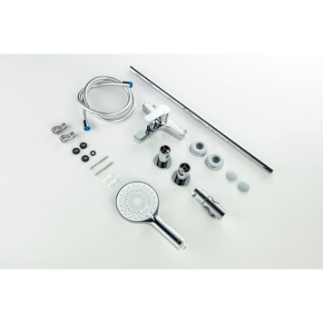 AQ1748CR ЛУГАНО смеситель для ванны с душевым гарнитуром 3jet AQ1748CR-11