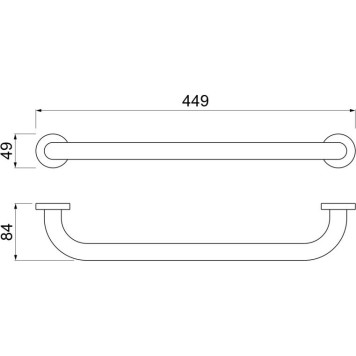 AQ4995CR поручень 450 мм AQ4995CR-1