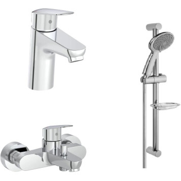A42302EXP Flow Round Набор смесителей 3-в-1 в одной упаковке (смеситель для раковины, смеситель для ванны, душевой гарнитур) A42302EXP