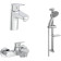 A42302EXP Flow Round Набор смесителей 3-в-1 в одной упаковке (смеситель для раковины, смеситель для ванны, душевой гарнитур) A42302EXP