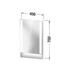 Duravit Qatego Зеркало 45х65cм., с подсветкой, цвет: белый матовый. QA7080018180000