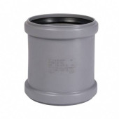 Муфта, Ostendorf, HT, HTMM, 50, двойная (двухраструбная), PP, цвет-RAL 7037 серая пыль