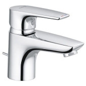 Kludi 34 385 0575 PureSolid Смеситель для раковины 60 мм, со сливным гарнитуром, 7 л/мин 343850575