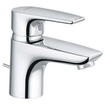 Kludi 34 385 0575 PureSolid Смеситель для раковины 60 мм, со сливным гарнитуром, 7 л/мин 343850575