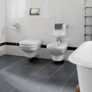 VilleroyBoch Hommage Сиденье с крышкой для унитаза, SoftClose, цвет: белый/нержавеющая сталь. 8809S1R1-5