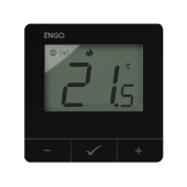 Терморегулятор, Engo, ZigBee, умный, накладной, 868 МГц, 230В, цвет-черный (старый артикул E20B230ZB)