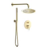 AQM8404BG Набор для комплектации душа со смесителем, золото шлифованное AQM8404BG