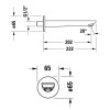 Duravit Wave Излив для ванны 20.2см., настенный, цвет: черный матовый. WA5240010046