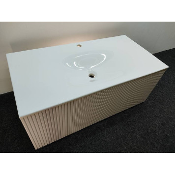 TW Shape комплект подвесной мебели 102х52см, с раковиной, с 1 выдвиж. ящиком с механизмом push-to-open, цвет: белый матовый RAL9003-1