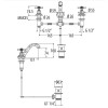 Gattoni TRD Смеситель для раковины, 3 отв., ручки Paris, цвет: хром