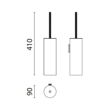 Oasis Defile Ершик для унитаза, подвесной, цвет: золото-1