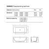 Dea Design Modern Ванна 160х80х56см., отдельностоящая, Solid Surface, цвет: White №18. DD8665 1600 18