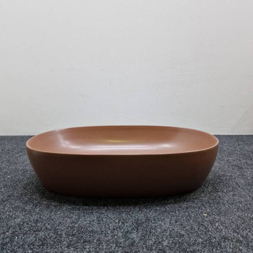 Azzurra Elegance Circle Раковина накладная 60x40 см, без отв., без перелива., цвет: Rame-4