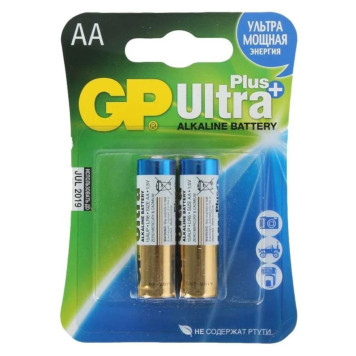 Элемент питания GP 15А/LR6 (АA) Ultra Plus Alkaline (2шт)