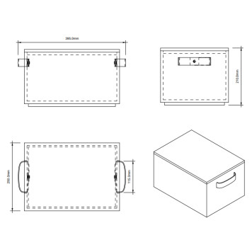 Decor Walther Basket Коробка универсальная 39.5x25х21см., настольная, цвет: ротанг светлый. 0941091-1