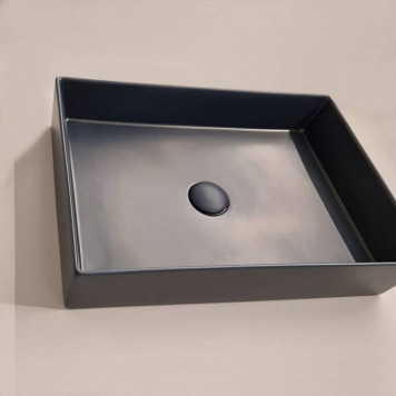 ArtCeram Scalino Раковина накладная 38х55 см, без отв под смеситель, без слив перелива, цвет: notte